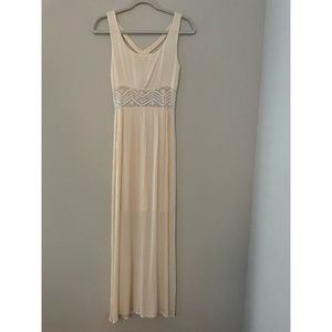 Target Xhilaration Tank Maxi Dress, Ivory/Cream, M